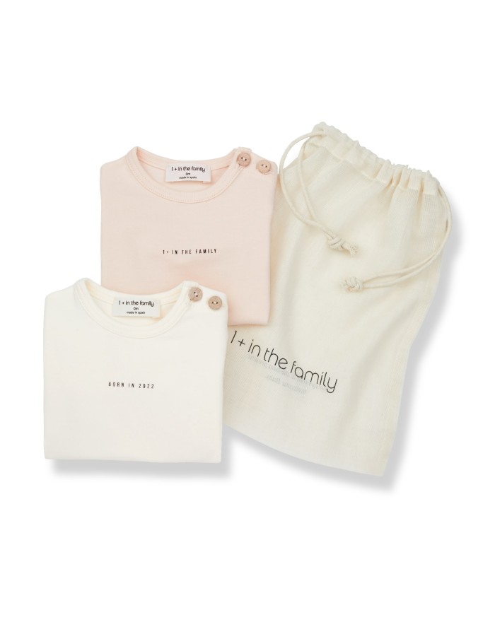 One More In The Family - Lot de 2 T-shirts manches longues blush SASHA