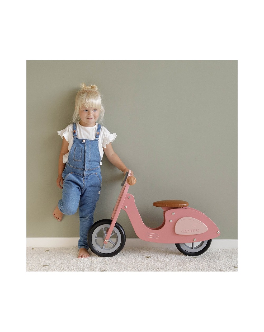 Little Dutch - Scooter Draisienne en bois Rose