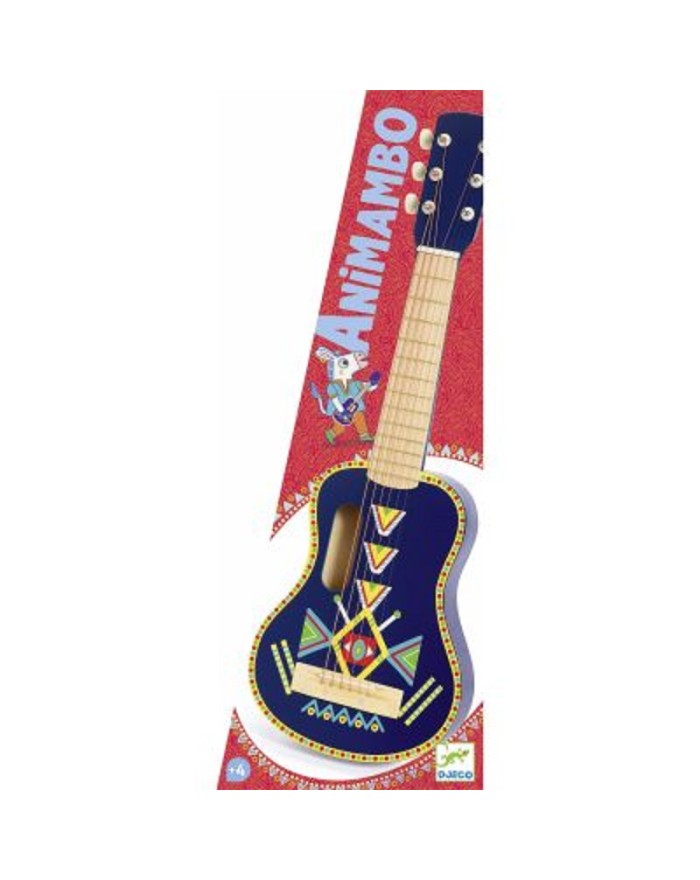 Guitare en bois et 6 cordes métalliques Animambo - Djeco