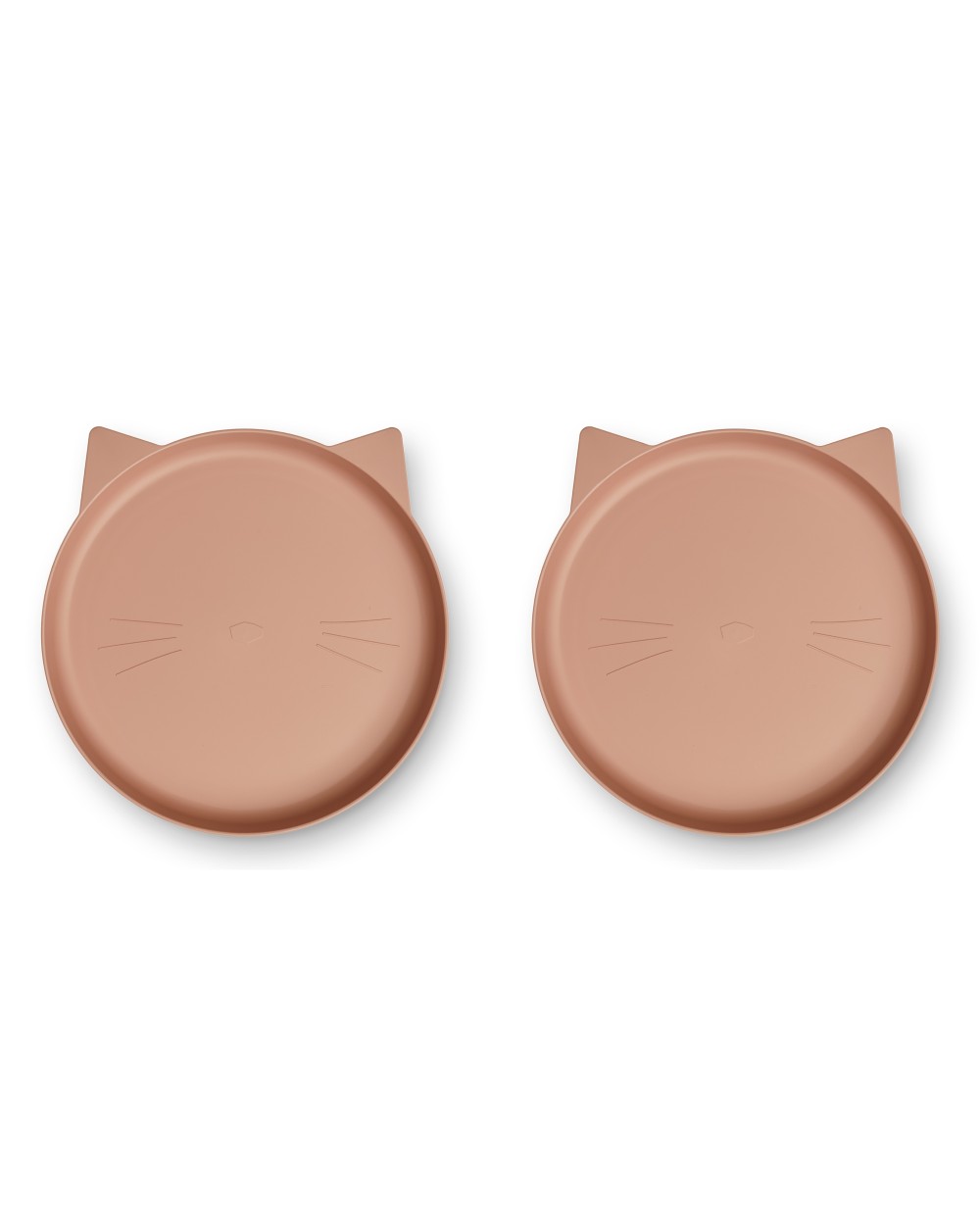 Liewood - Lot de 2 assiettes Maé Chat Rose