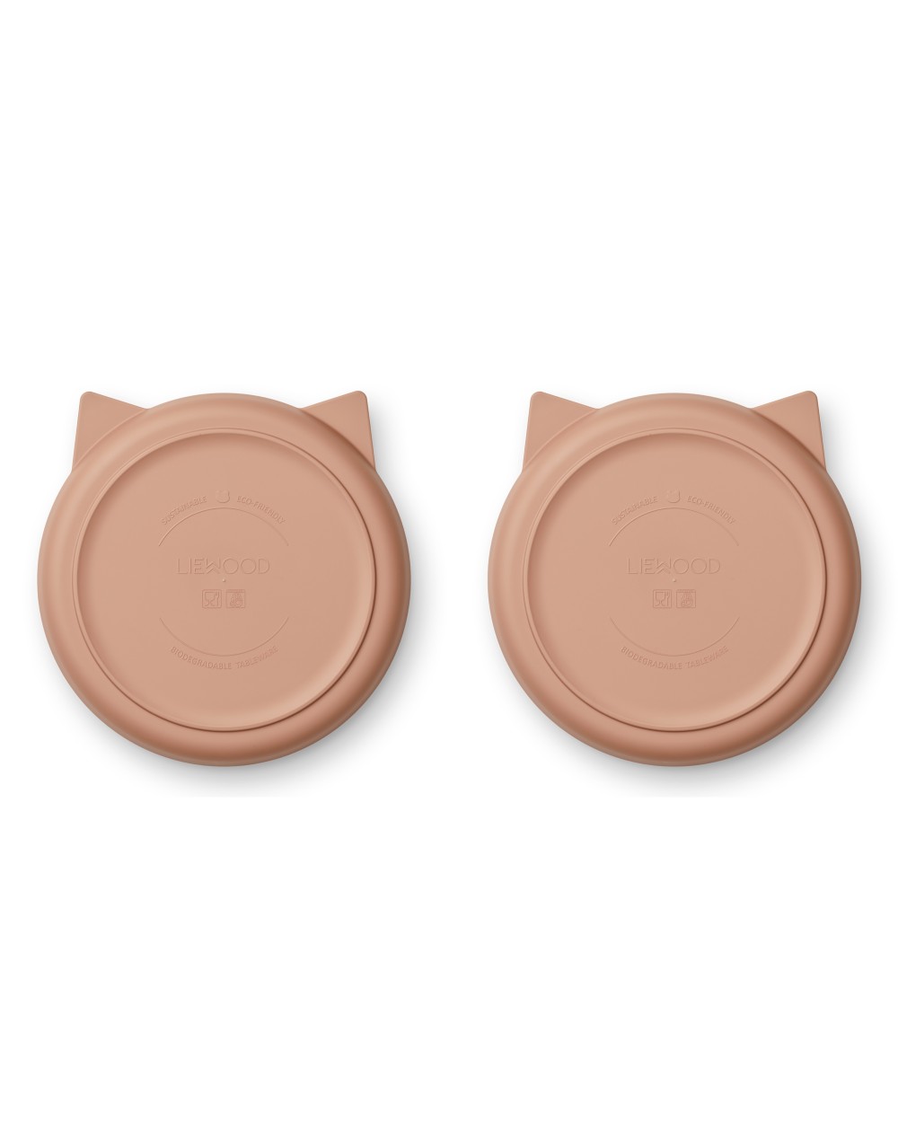 Liewood - Lot de 2 assiettes Maé Chat Rose